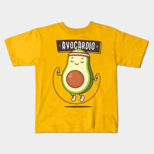 Avo Cardio - Avocado Workout Kids T-Shirt